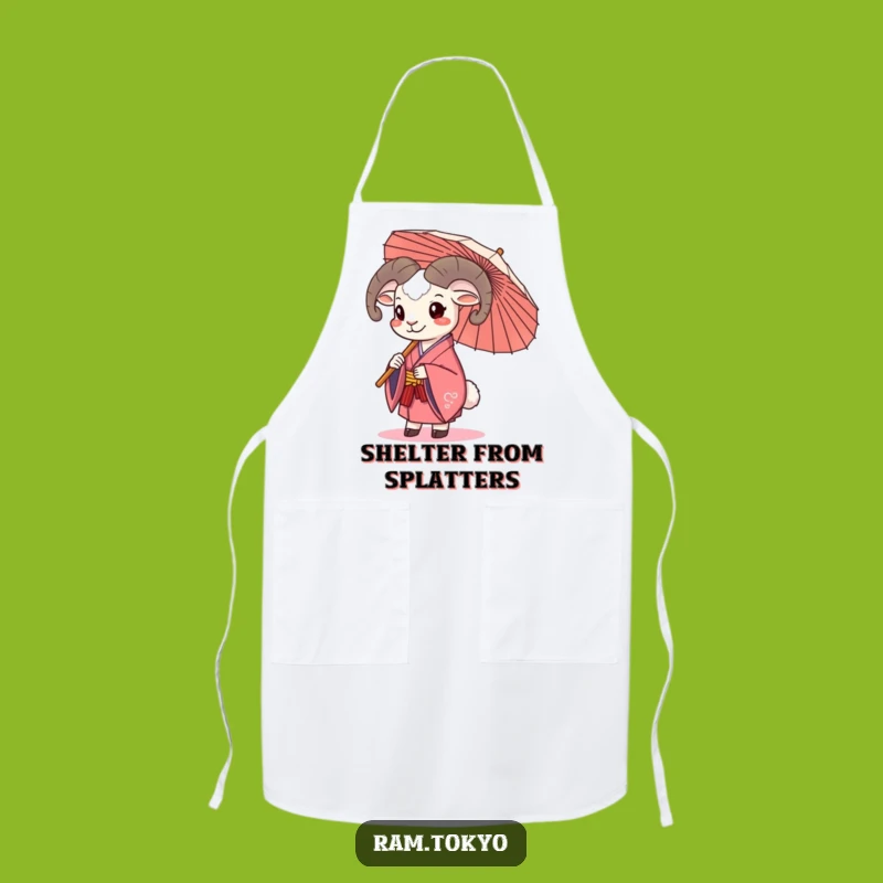 Funny Kimono Ram Umbrella Apron: Cook with Happy Style