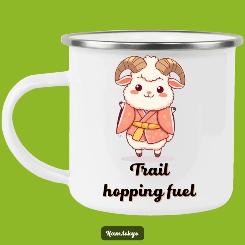 Funny Ram Festive Kimono Camping Mug - Celebrate Outdoors Gift
