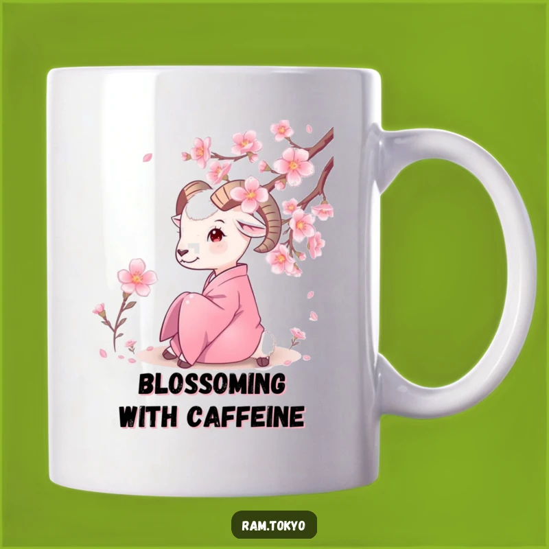 Funny Serene Ram Kimono Mug: Peaceful & Funny Gift for Nature Lovers