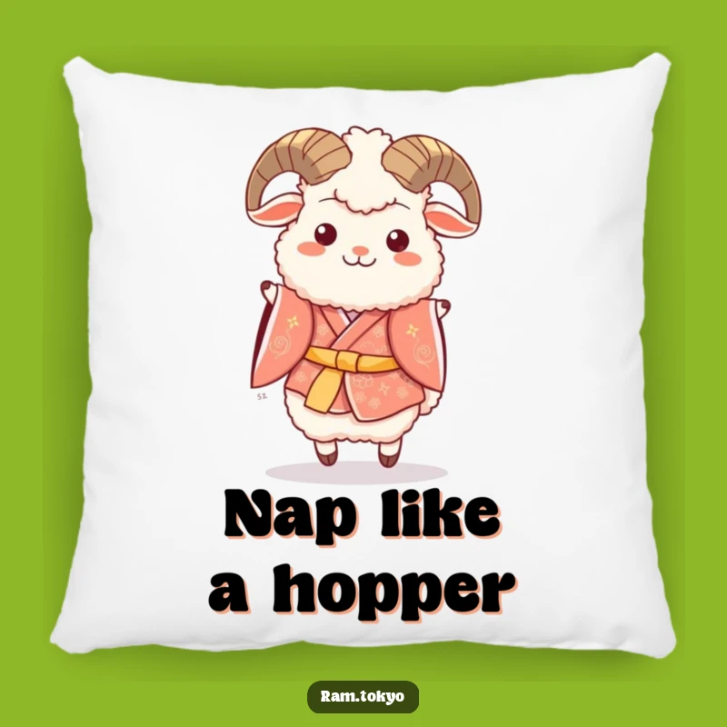 Funny Ram Festive Kimono Pillow - Cozy Comfort and Happy Hops Gift