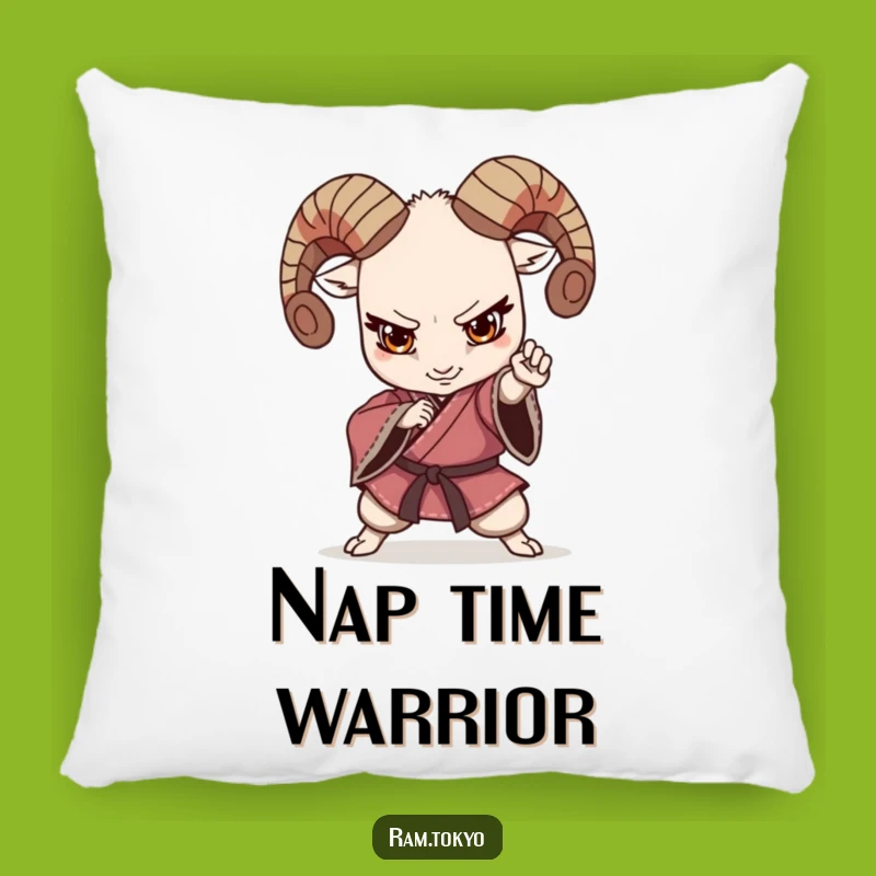 Funny Kimono Ram Pillow: Cozy and Hilarious Martial Arts Ram Decor