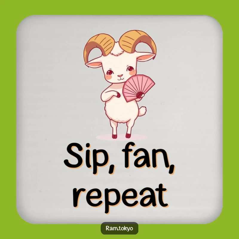 Funny Ram Fan Dance Coaster: Protect Surfaces with Tiny Dancer's Grace!