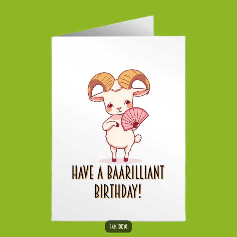 Funny Free Printable Birthday Card: Ram's Fan Dance For A Whimsical Downloadable Gift