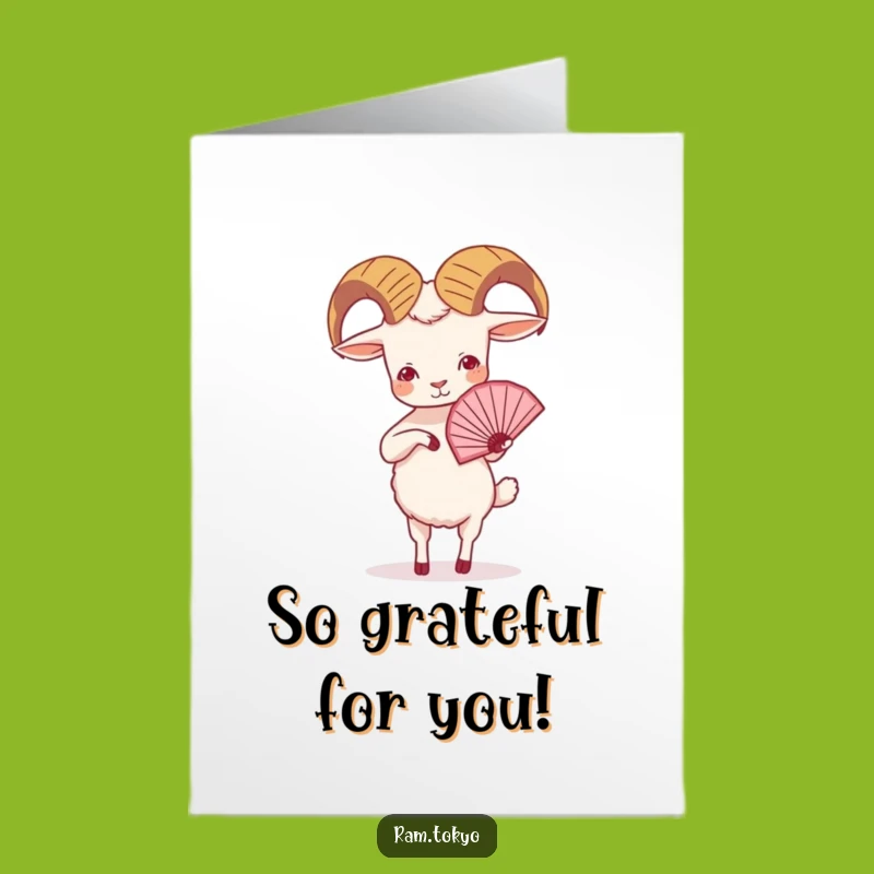 Free Printable Thank You Card: Ram Fan Dance For A Graceful Downloadable Thanks