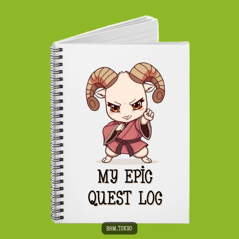 Funny Kimono Ram Notebook: Jot Down Ideas with This Martial Arts Ram Journal