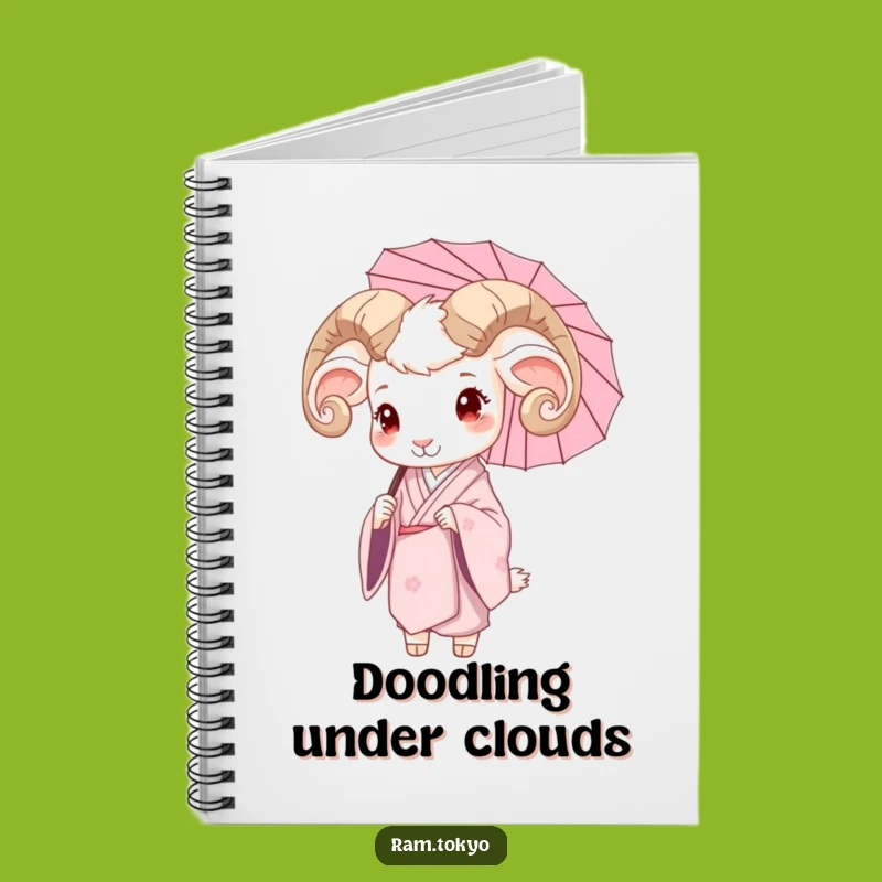 Funny Ram Silk Kimono Notebook - Journal Your Peaceful Thoughts
