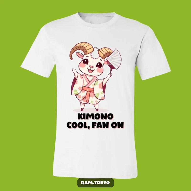 Funny Ram Floral Kimono Tossing Fan T-Shirt - Hilarious Gift Idea