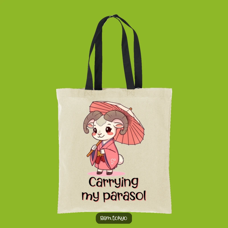 Funny Kimono Ram Umbrella Tote Bag: Carry Happiness and Style