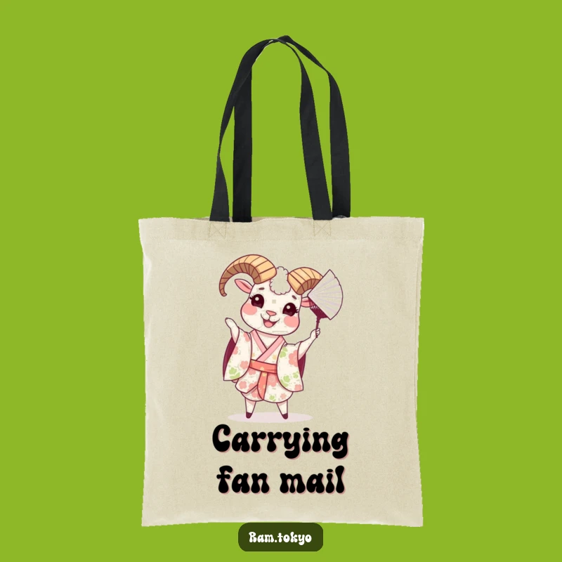Funny Ram Floral Kimono Tote Bag - Carry Your Laughs in Style